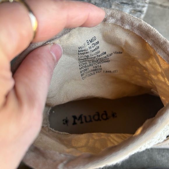 Women's Lace-Trimmed Tan Ankle Boots by Mudd Sz-8. M - Picture 6 of 8